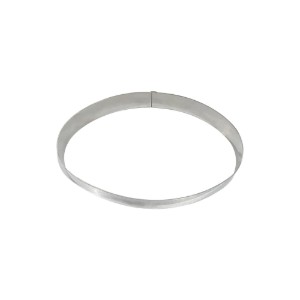 Stampo ovale per torte, acciaio inox, 21 x 14 cm - marchio "de Buyer".