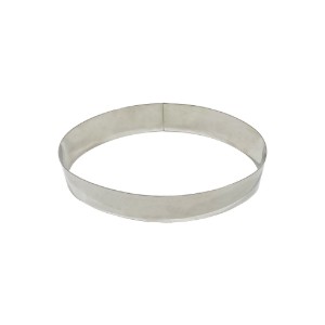 Stampo ovale per torte, acciaio inox, 21 x 14 cm - marchio "de Buyer".