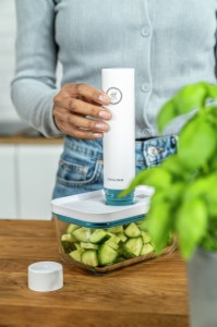 Vacuüm voedselopslagcontainer, gemaakt van glas, 900 ml, "FRESH & SAVE" La Mer - Zwilling