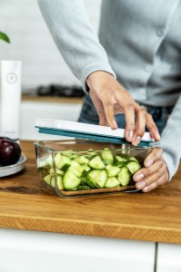 Vacuüm voedselopslagcontainer, gemaakt van glas, 900 ml, "FRESH & SAVE" La Mer - Zwilling