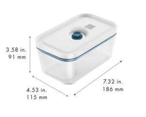 Vacuüm voedselopslagcontainer, gemaakt van glas, 900 ml, "FRESH & SAVE" La Mer - Zwilling