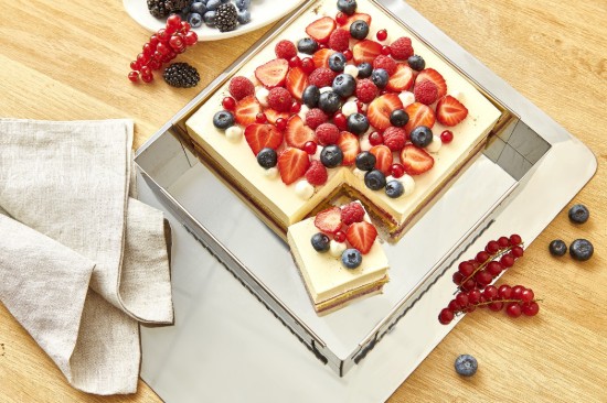 Adjustable square pastry frame, stainless steel, 20-37 cm - de Buyer