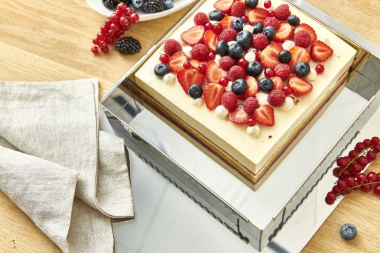 Adjustable square pastry frame, stainless steel, 20-37 cm - de Buyer