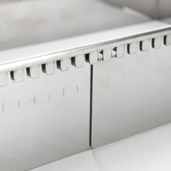 Adjustable rectangular pastry frame, stainless steel, 21x11-40x21 cm - de Buyer