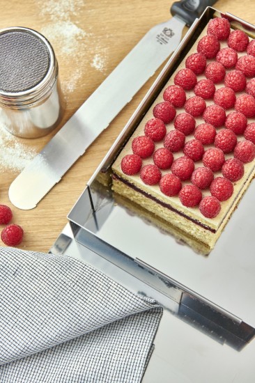 Adjustable rectangular pastry frame, stainless steel, 21x11-40x21 cm - de Buyer