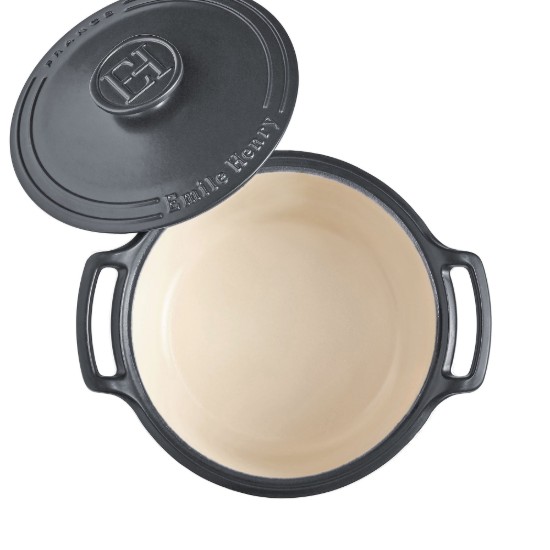 Keramik Cocotte Kochtopf, 28,5cm/4L, "Sublime", Slate - Emile Henry