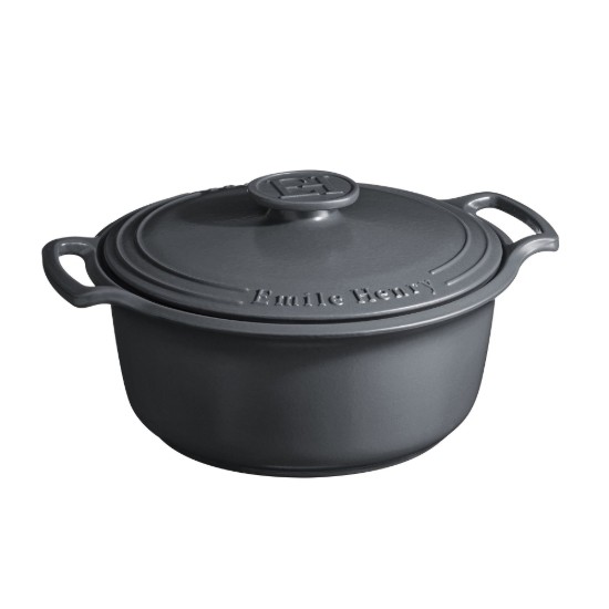 Cocotte katls, keramika, 31 cm/5,5L, "Sublime", Slate - Emile Henry