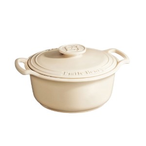 Keramische Cocotte kookpot, 28,5 cm/4L, "Sublime", Sand - Emile Henry