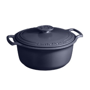 Cocotte kookpot, keramiek, 31 cm / 5,5L, "Sublime", Indigo - Emile Henry