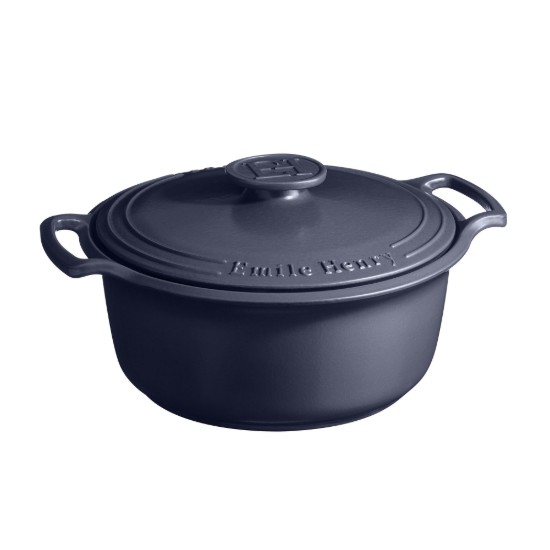 Pentola Cocotte, ceramica, 31 cm / 5,5 L, "Sublime", Indigo - Emile Henry