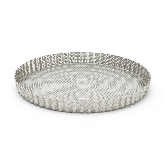 Perforert terteform, med bakepapir inkludert, rustfritt stål, 28 cm - de Buyer