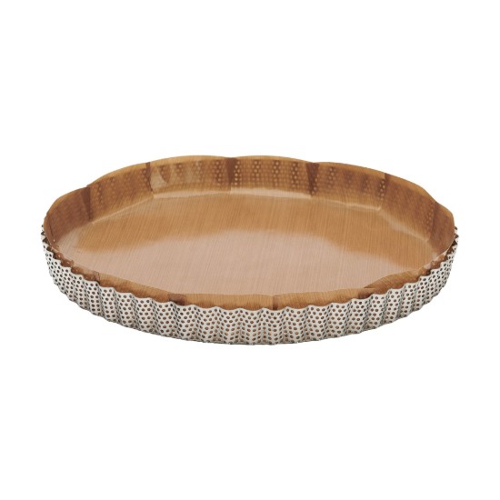 Perforert terteform, med bakepapir inkludert, rustfritt stål, 28 cm - de Buyer