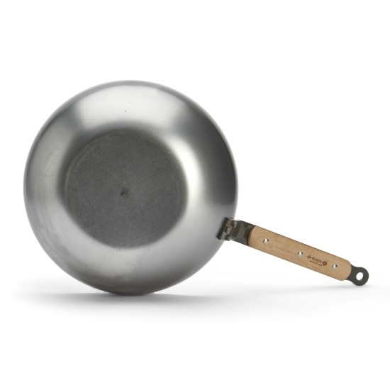 Ronde wok, staal, 28 cm, "Mineral B Bois" - de Buyer