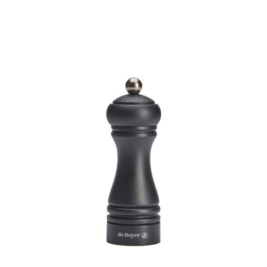 Pepperkornkvern i tre, 14 cm, "Java Steak", Matte Black - de Buyer