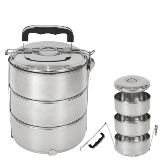 Set 3 recipiente pentru pranz, inox, 14 cm - Privilege