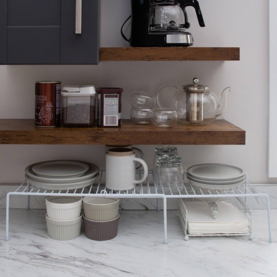Extendable organizer for cupboards, metal, 37-65 × 15 × 13.5 cm - Confortime