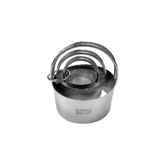 Sæt med 3 runde kagedåser, rustfrit stål - Quttin