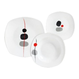 Servizio piatti "Zen", 18 pezzi, porcellana - Home Style