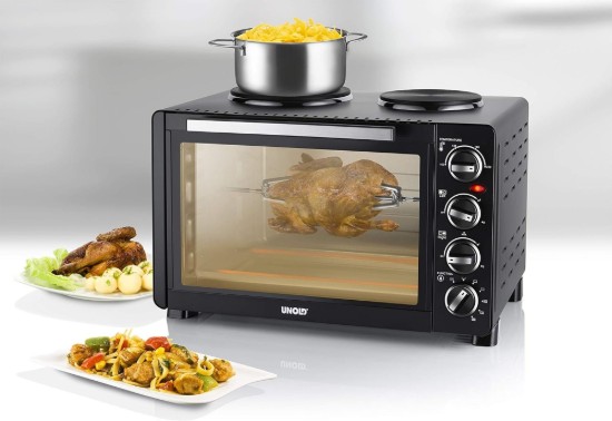 Forno elettrico con 2 piastre, "All in One", 30L, 1500W - Unold