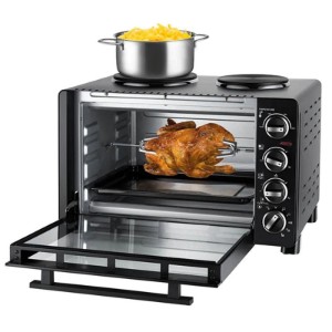 Elektrische oven met 2 kookplaten, "All in One", 30L, 1500W - Unold