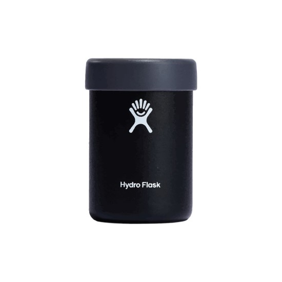 Muga inslithe go teirmeach le haghaidh deochanna fuaraithe, cruach dhosmálta, 355 ml, Black - Hydro Flask