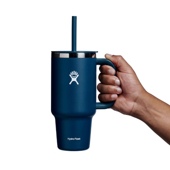 Bicchiere termicamente isolato, acciaio inossidabile, 950 ml, 'All Around Travel', Indigo - Hydro Flask