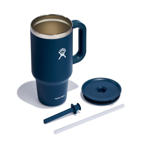 Bicchiere termicamente isolato, acciaio inossidabile, 950 ml, 'All Around Travel', Indigo - Hydro Flask