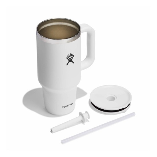 Bicchiere termicamente isolato, acciaio inossidabile, 950 ml, 'All Around Travel', White - Hydro Flask