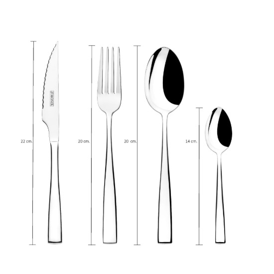 Servizio posate 75 pezzi, acciaio inox, "Siena" - Monix