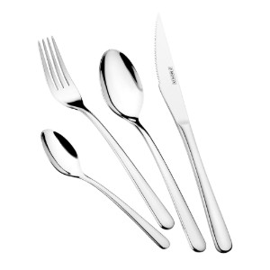 24-piece cutlery set, stainless steel, "Pisa" - Monix