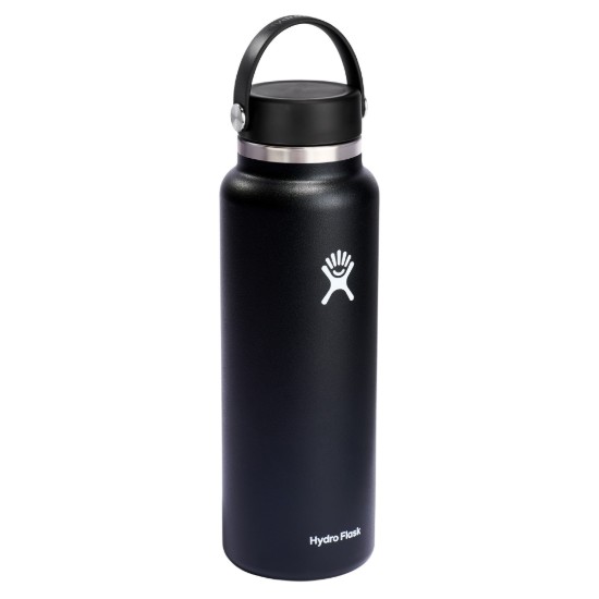 Soojusisolatsioonipudel, roostevaba teras, 1,18L, "Wide Mouth", Black - Hydro Flask