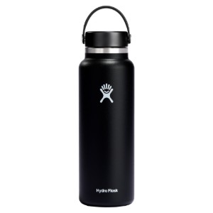Thermisch isolerende fles, roestvrij staal, 1,18 l, "Wide Mouth", Black - Hydro Flask
