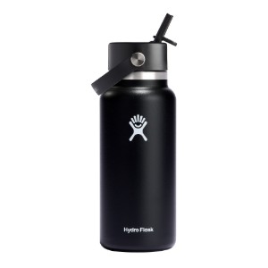 Thermisch isolerende fles, roestvrij staal, 950 ml, "Wide Straw", Black - Hydro Flask