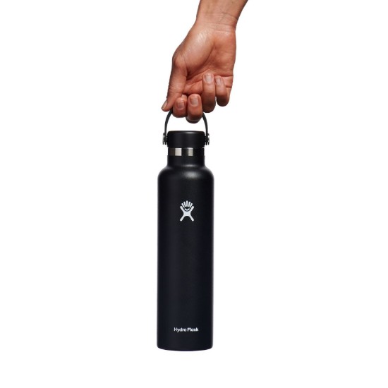 Termoizoliacinis buteliukas, nerūdijantis plienas, 710ml, "Standard", Black - Hydro Flask