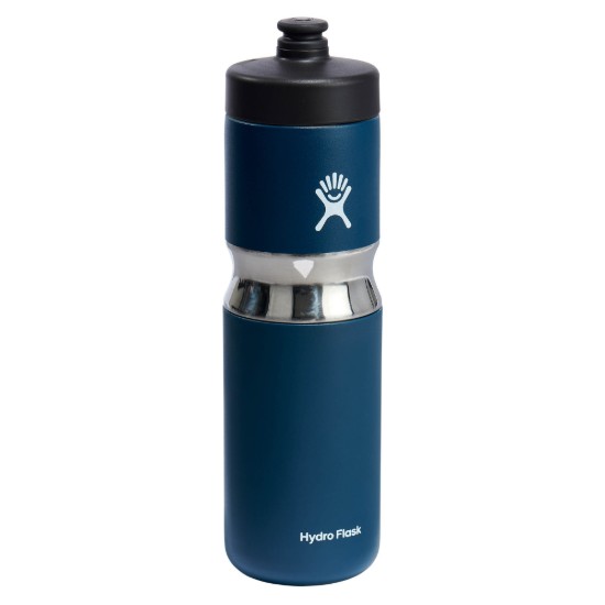 Sport-Thermo-Isolierflasche, Edelstahl, 590 ml, "Wide Mouth", Indigo - Hydro Flask