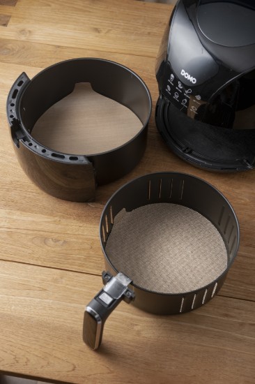 Set 2 fogli protettivi rotondi antiaderenti per AirFryer, fibra di vetro, 23,5/25,5 cm - NoStik