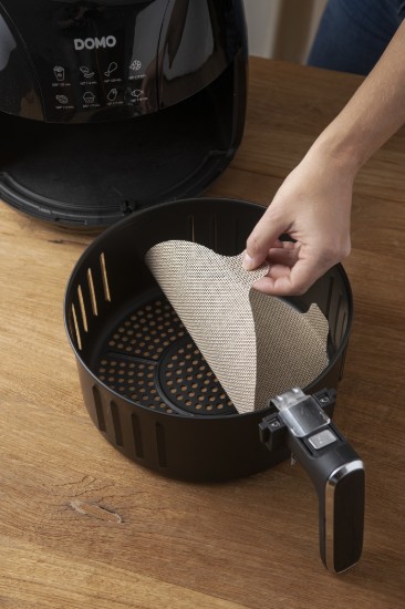 Set 2 fogli protettivi rotondi antiaderenti per AirFryer, fibra di vetro, 23,5/25,5 cm - NoStik