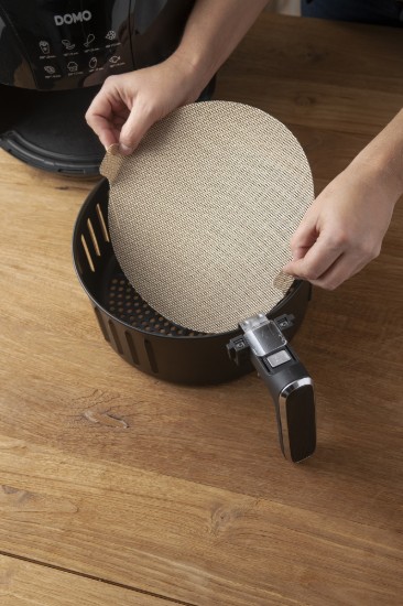 Set 2 fogli protettivi rotondi antiaderenti per AirFryer, fibra di vetro, 23,5/25,5 cm - NoStik
