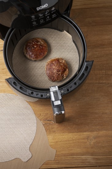 Set 2 fogli protettivi rotondi antiaderenti per AirFryer, fibra di vetro, 23,5/25,5 cm - NoStik
