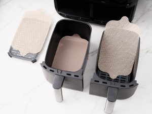 Set van 4 antiaanbakfolies voor de dubbele friteuse "AirFryer", glasvezel - NoStik