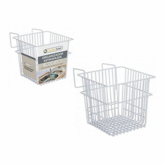 Organizer voor spoelbakaccessoires, metaal, 17 × 12,1 × 11,4 cm - Confortime