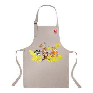 Children's kitchen apron, cotton, 60 × 45 cm, Grey - Zwilling