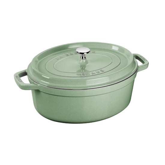 Olla Cocotte ovalada, hierro fundido, 29cm/4,2L, Sage - Staub
