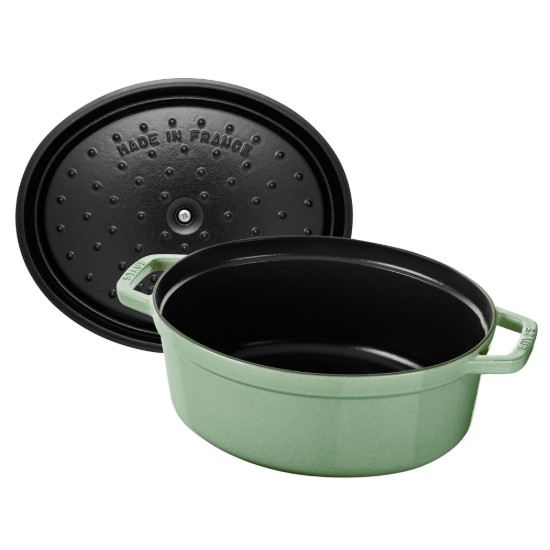 Olla Cocotte ovalada, hierro fundido, 29cm/4,2L, Sage - Staub