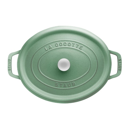 Olla Cocotte ovalada, hierro fundido, 29cm/4,2L, Sage - Staub