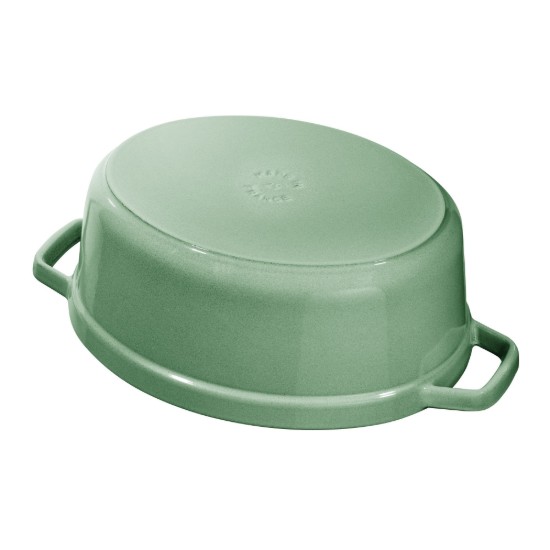 Olla Cocotte ovalada, hierro fundido, 29cm/4,2L, Sage - Staub