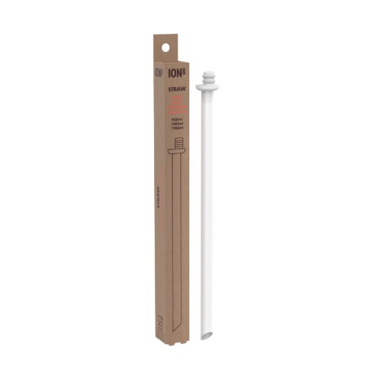 Herbruikbaar rietje, recyclon™, maat L, transparant - Ion8