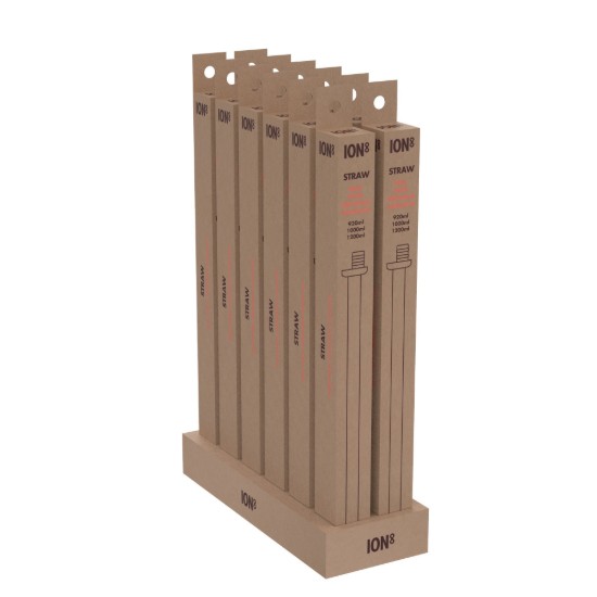Herbruikbaar rietje, recyclon™, maat L, transparant - Ion8