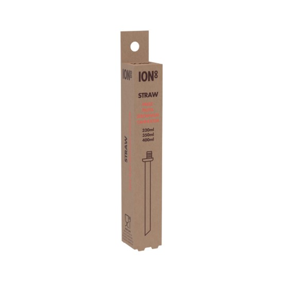 Reusable straw, recyclon™, size S, Transparent - Ion8