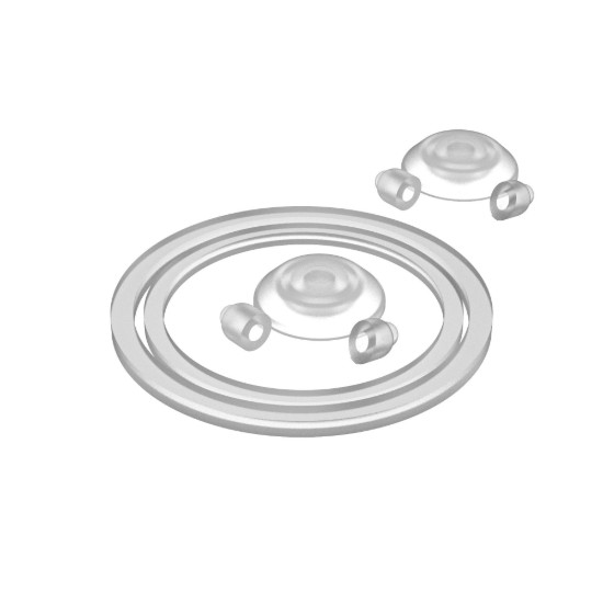 Afsluitaccessoireset voor flessen, 8-delig, siliconen, transparant - Ion8